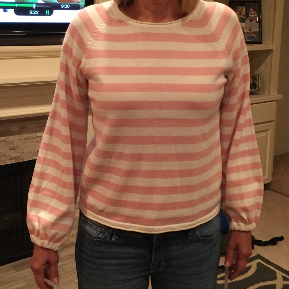 Pink stripes sweater